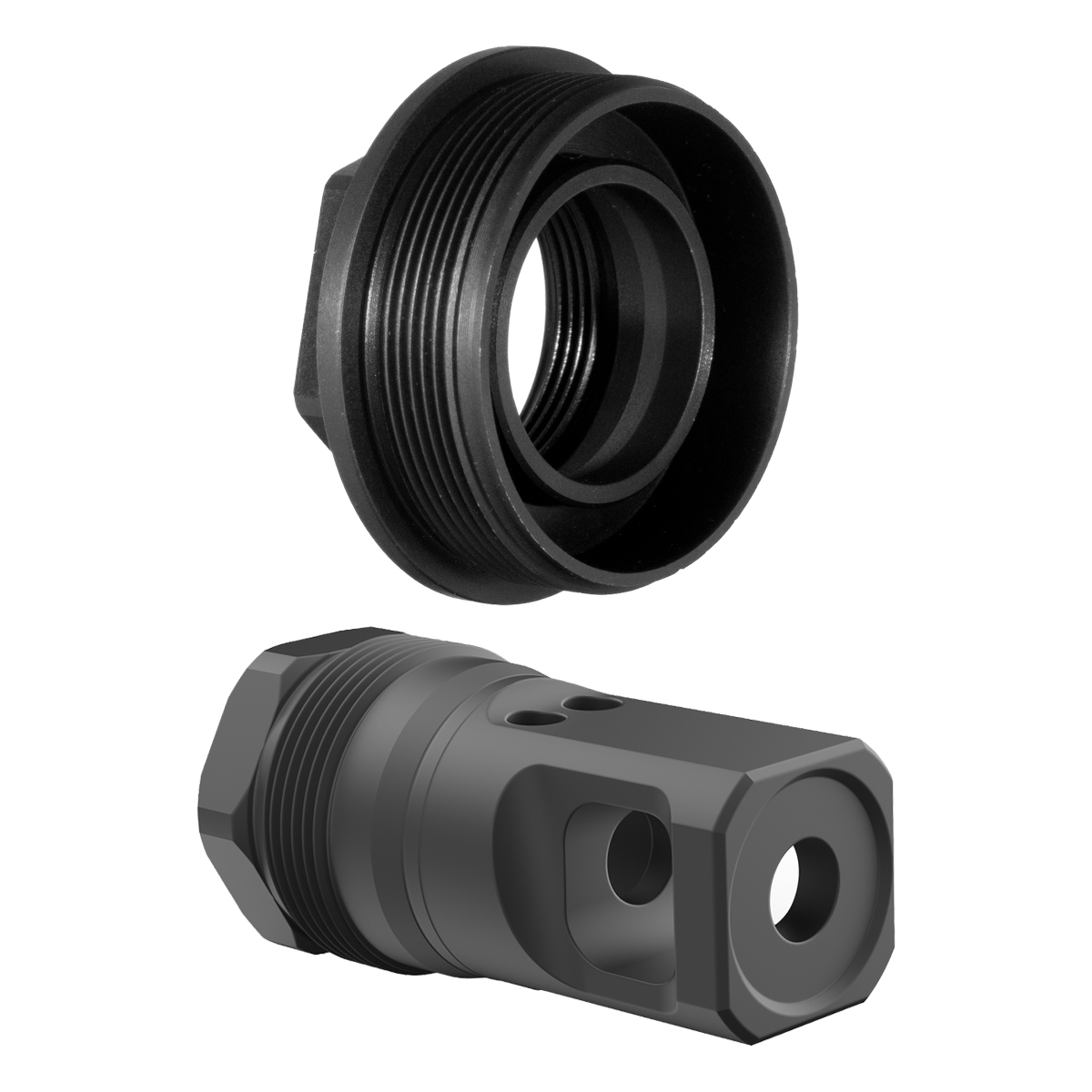 Davidson Defense Plan B HUB Mount Adapter + Breek Arms Echo 1/2x28 Single-Port Muzzle Brake Bundle