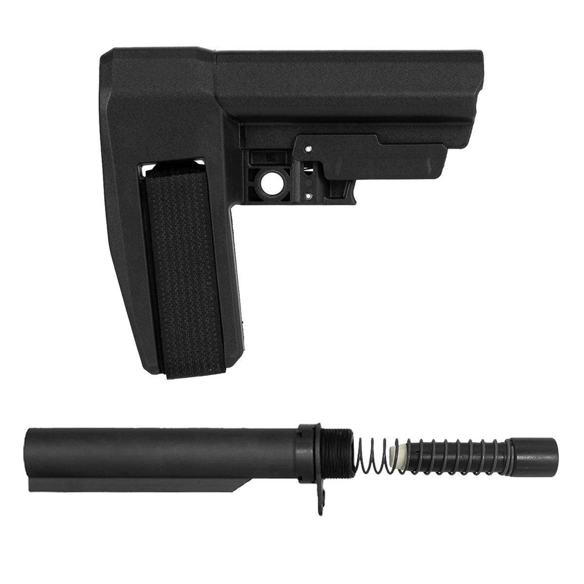 SB Tactical SBA6 PCC Buffer System Bundle with 8 oz. Long Buffer, 6-Position Tube, Carbine Spring, Castle Nut & End Plate