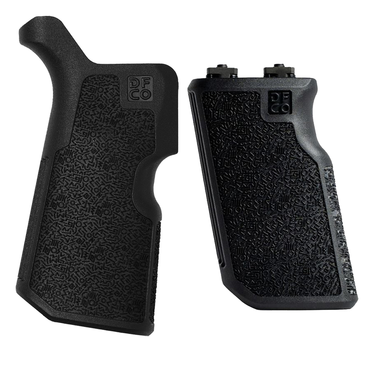 Die Free Co Kung Fu AR-15 Pistol Grip & Tiger Claw XL 10° M-LOK Foregrip / Hand Stop Bundle, Black