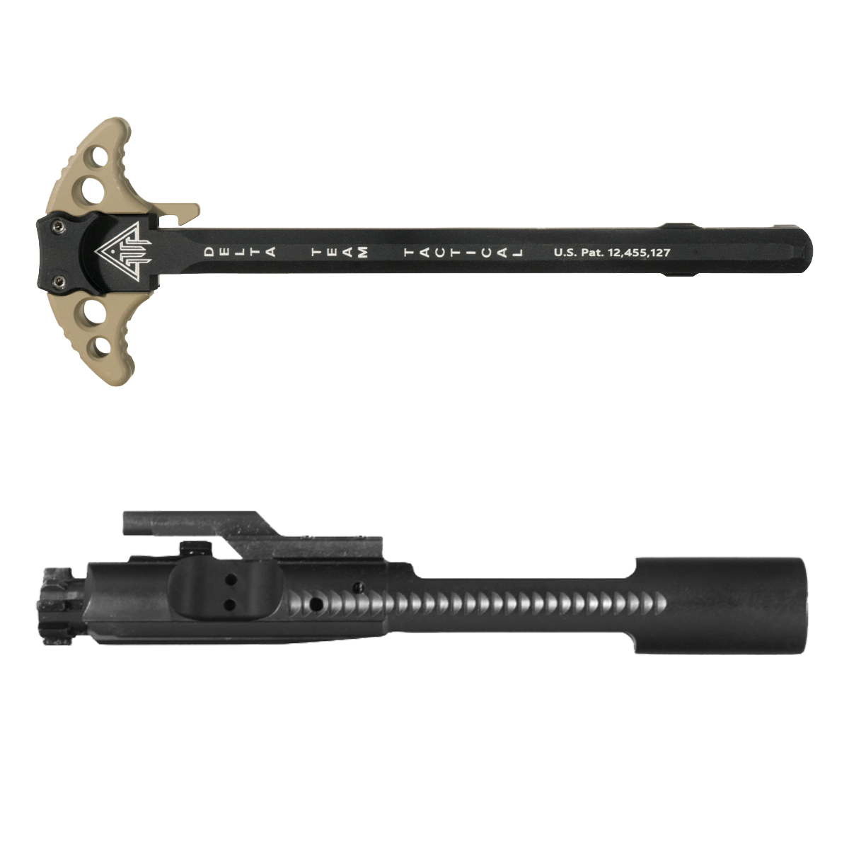Delta Team Tactical FDE Batwing-S Ambidextrous Charging Handle w/ Davidson Defense Left-Handed Black Nitride AR-15 5.56/.223 M16-Profile Bolt Carrier Group Bundle