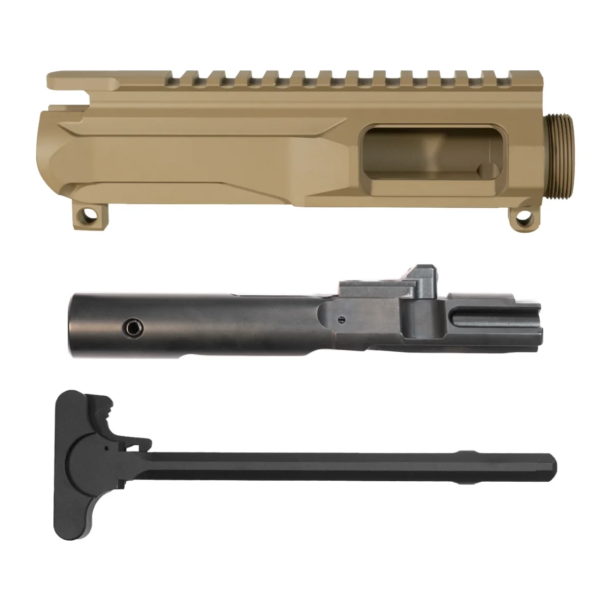 9mm AR Upper Receiver & Nitride BCG Combo, Davidson Defense FDE Billet