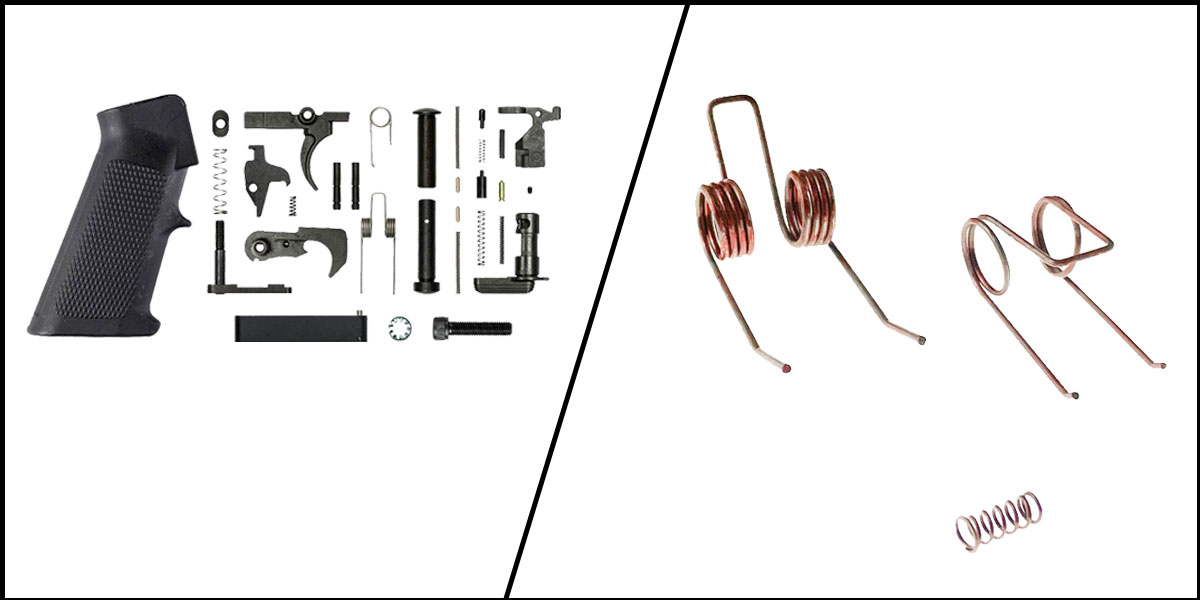 Reduced Trigger Pull Kit: KAK Industry Complete Mil-Spec Lower Parts Kit (LPK) + TF Tactical AR-15 Reduced Trigger Pull Kit