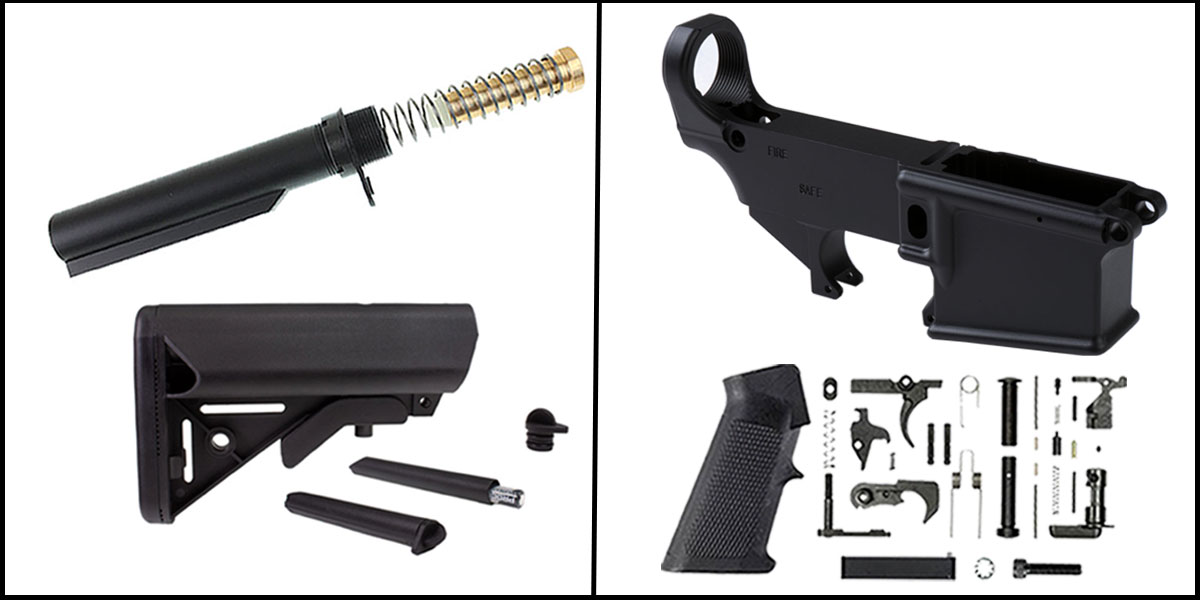 \ Finish Your Lower Kit: Davidson Defense AR-15 80% Lower Blank + Recoil Technologies AR-15 Mil-Spec Lower Parts Kit + Recoil Technologies Buffer Kit + Gauntlet Arms SOPMOD Stock