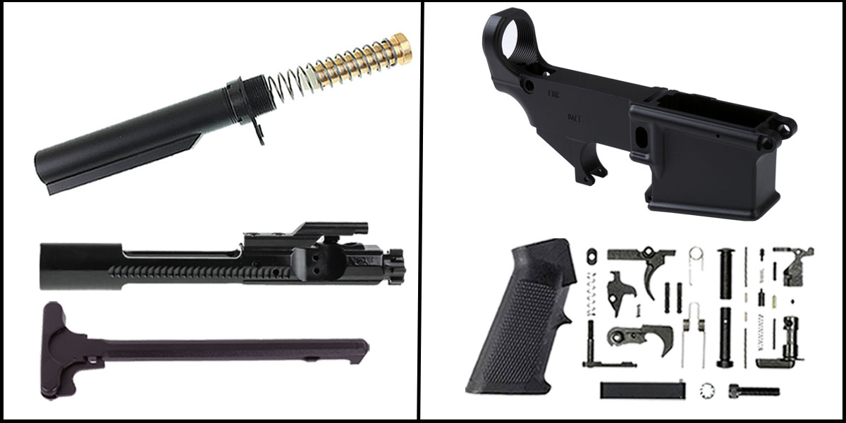 Finish Your Build Kit: Davidson Defense AR-15 80% Lower Blank + Recoil Technologies AR-15 LPK + Recoil Technologies Buffer Kit + Recoil Technologies AR-15 5.56 BCG and Charging Handle