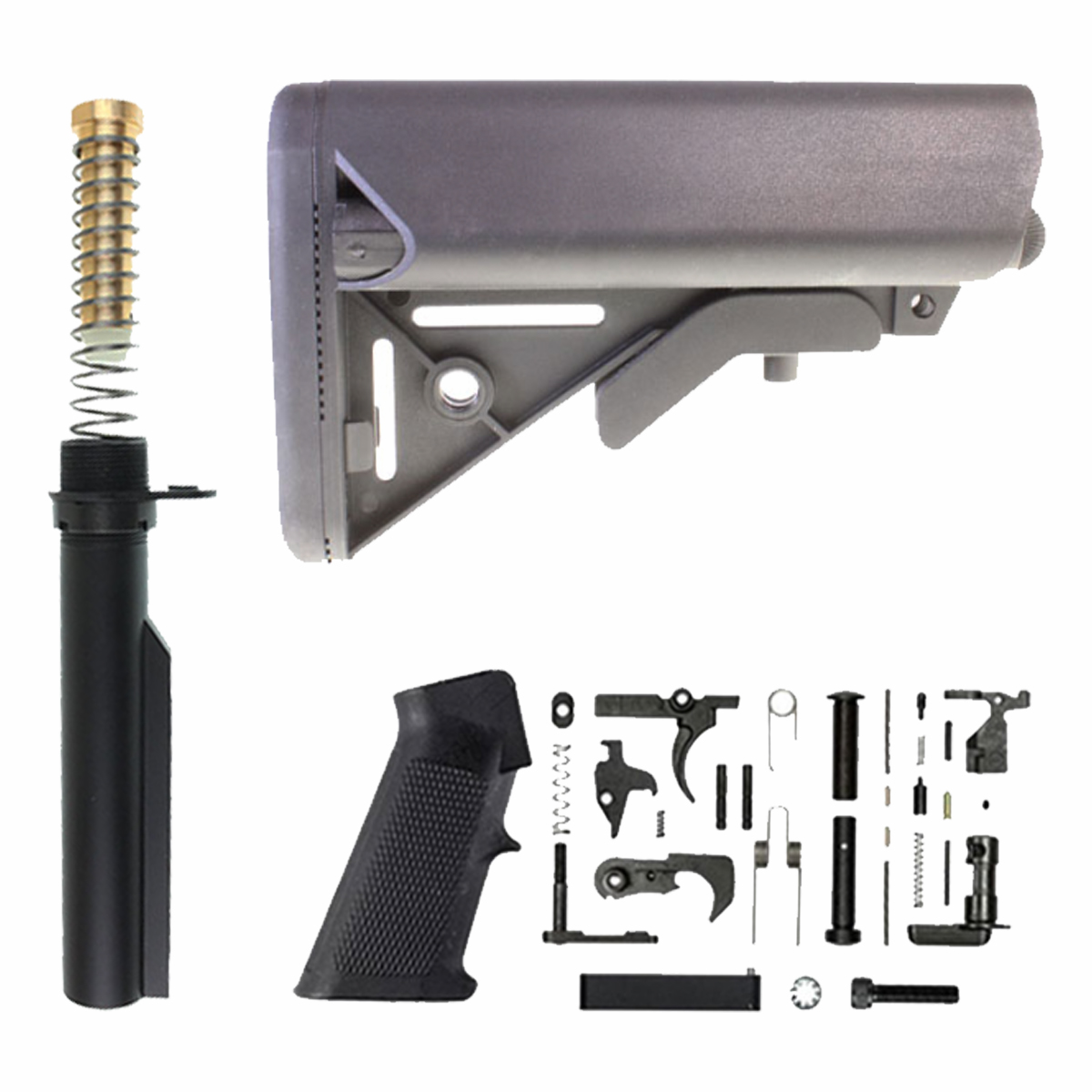  SOPMOD Stock + AR-15 LPK + Omega Mfg. Mil-Spec Buffer Tube Kit