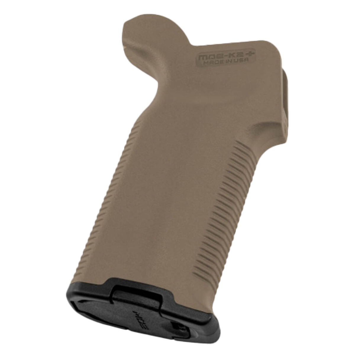  Magpul MOE K2+ Pistol Grip, FDE, Rubber Over Molding, For AR-15