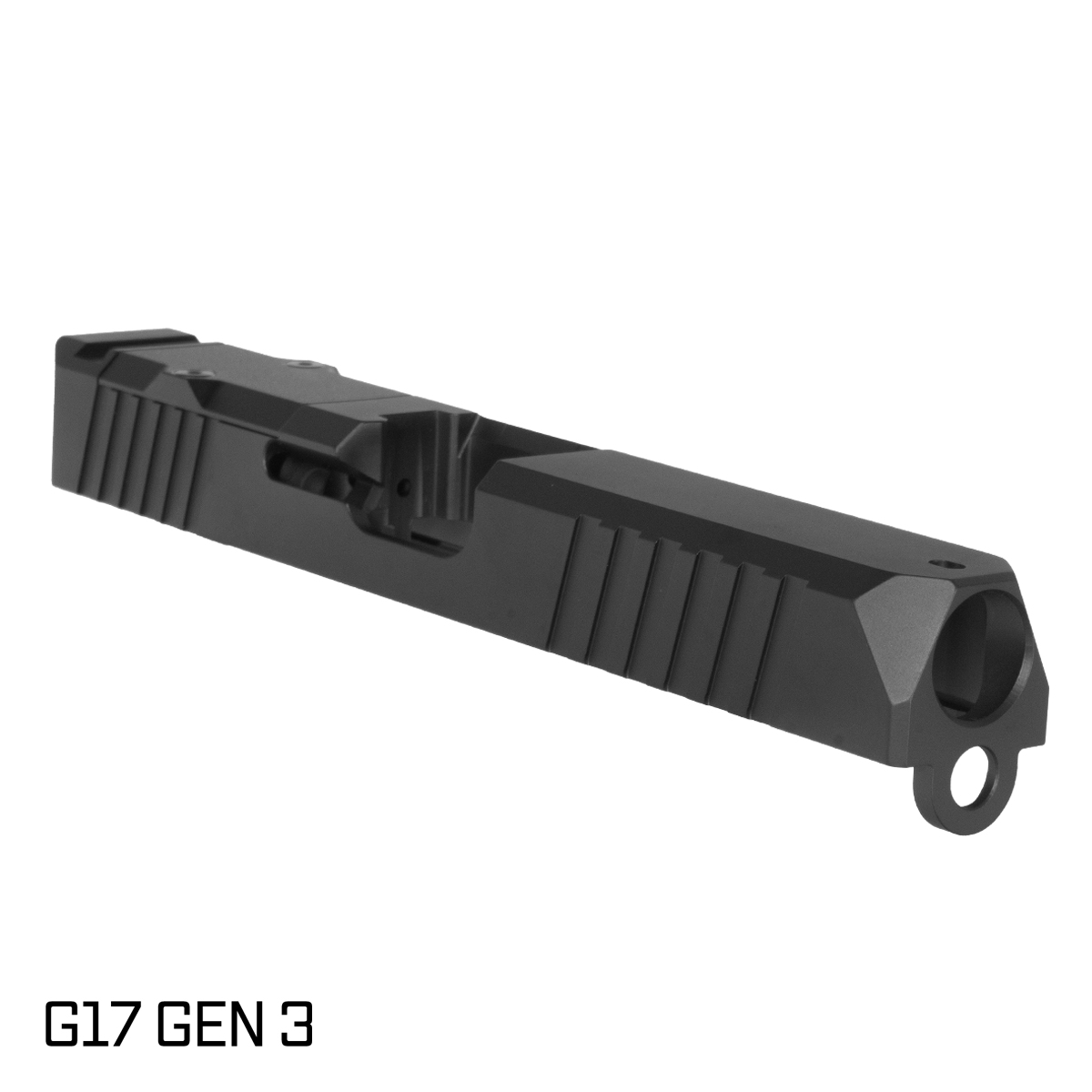 Stiffler MFG G17 Slide, Model Zoom, Graphite Black Cerakote, Gen 1-3 Compatible RMR cut with Aluminum Plate Cover