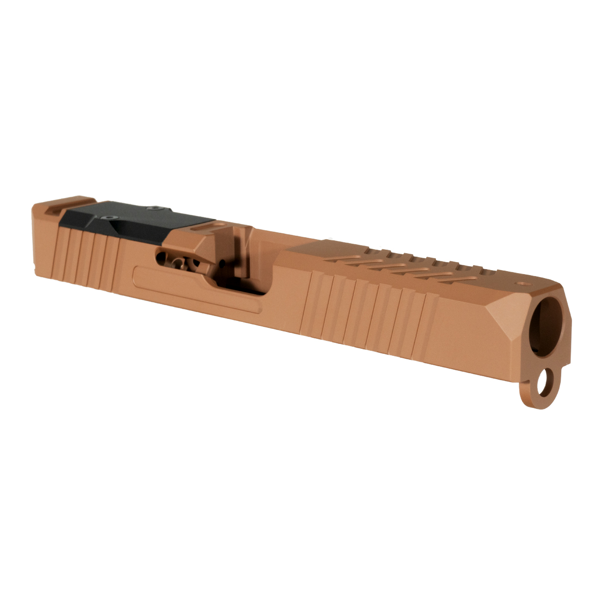 Stiffler MFG G17 Gen 1-3 Compatible Helot Slide, Stripped, RMR Cut with Cover Plate, Copper Brown Cerakote
