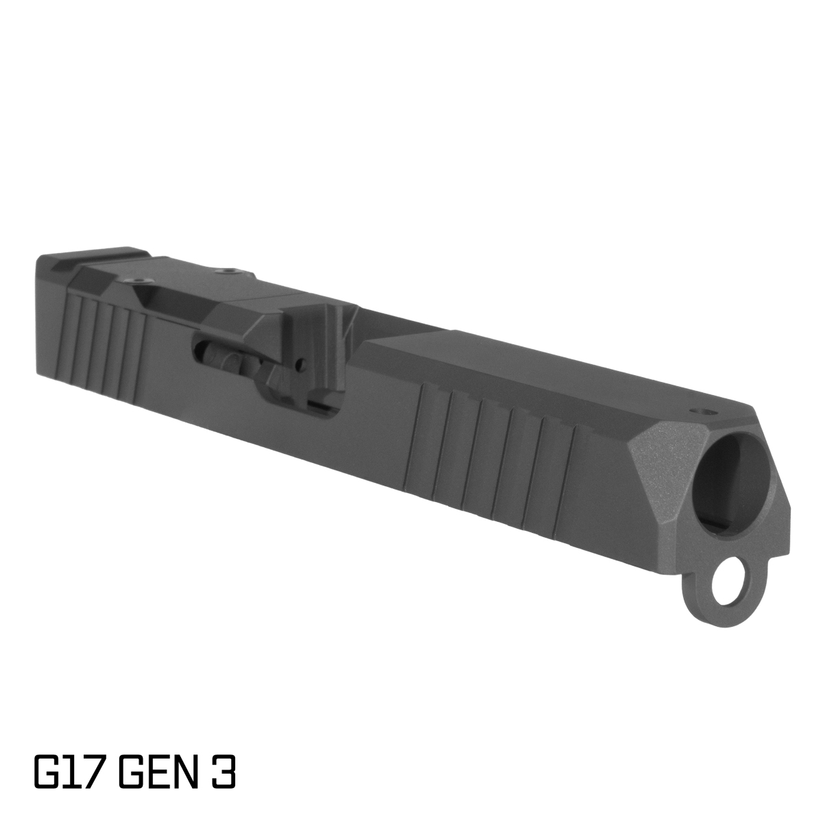 Stiffler MFG G17 Slide, Model Zoom, Sniper Gray Cerakote, Gen 1-3 Compatible RMR cut with Aluminum Plate Cover
