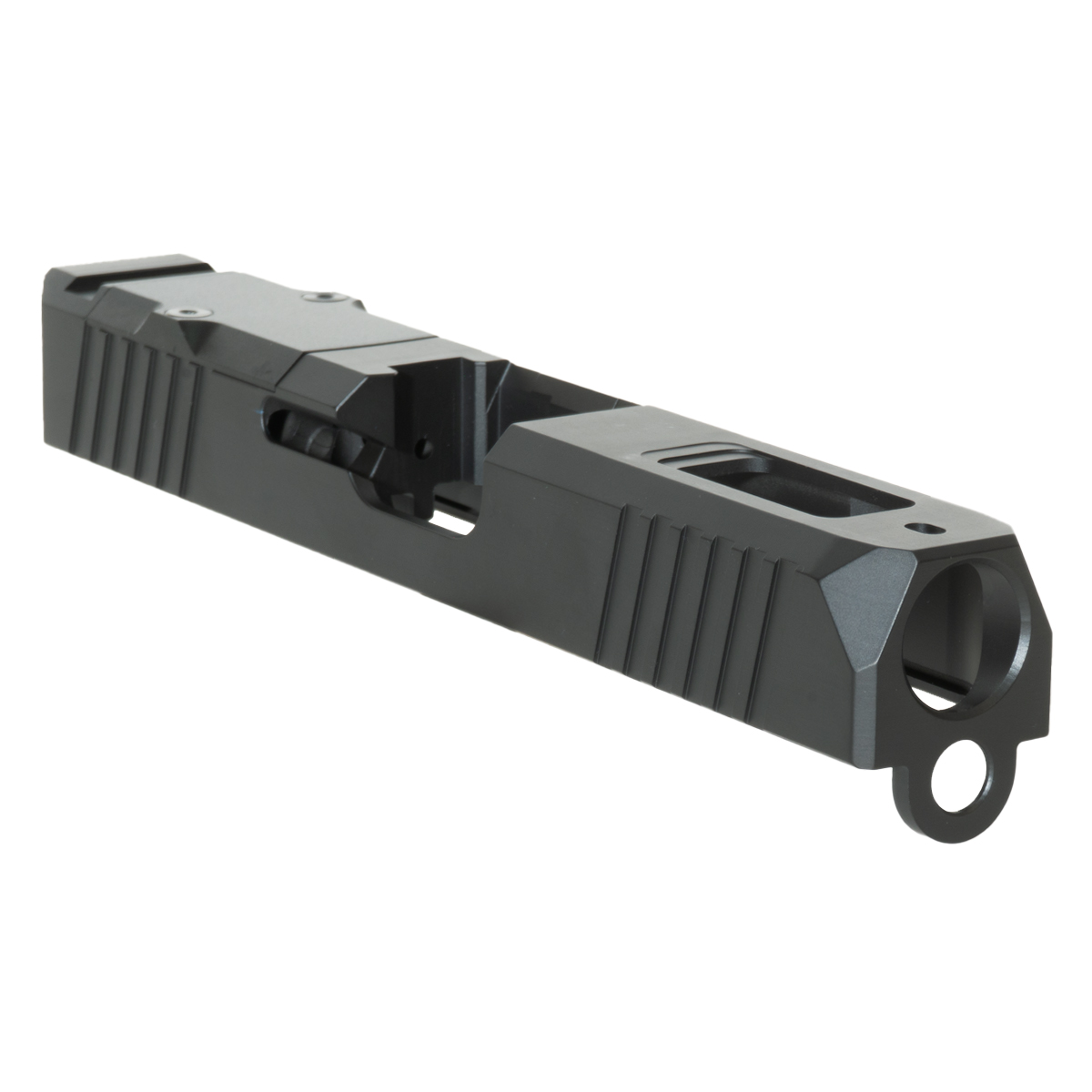 Stiffler Manufacturing G19 Turbo Slide with Graphite Black Cerakote, Stripped, RMR Optic Cut, and Cover Plate