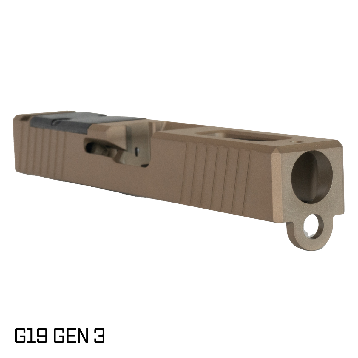 Davidson Defense G19 Gen 1-3 Compatible FDE Serrated RMR Cut Slide, Window Cut