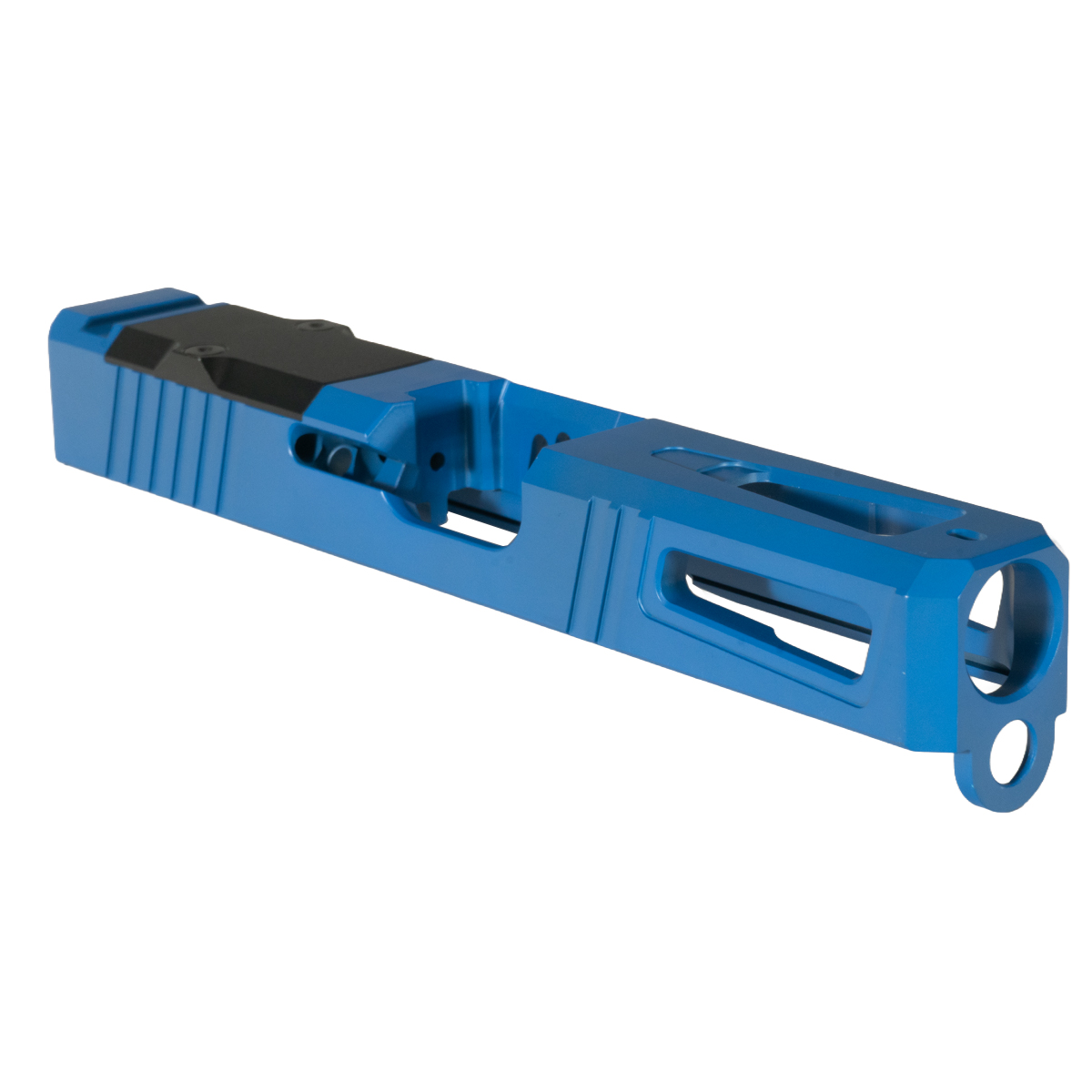 Stiffler MFG G19 Compatible Viper Slide, Blue Cerakote, RMR Cut with Aluminum Plate Cover