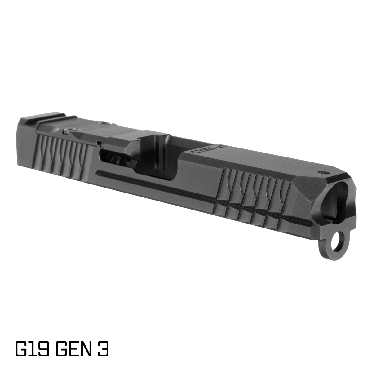  P80 9mm Stripped Slide G19 Gen 3 Compatible Black Nitride with RMR Cut