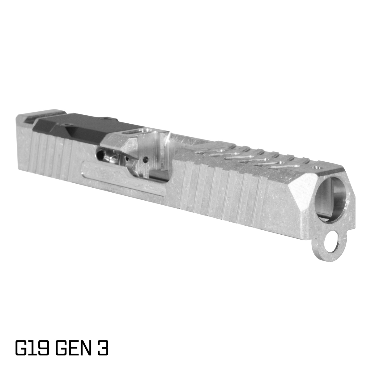 Stiffler MFG G19 Gen 1-3 Compatible Helot Slide, RAW DIY READY, Stripped, RMR Cut with Cover Plate