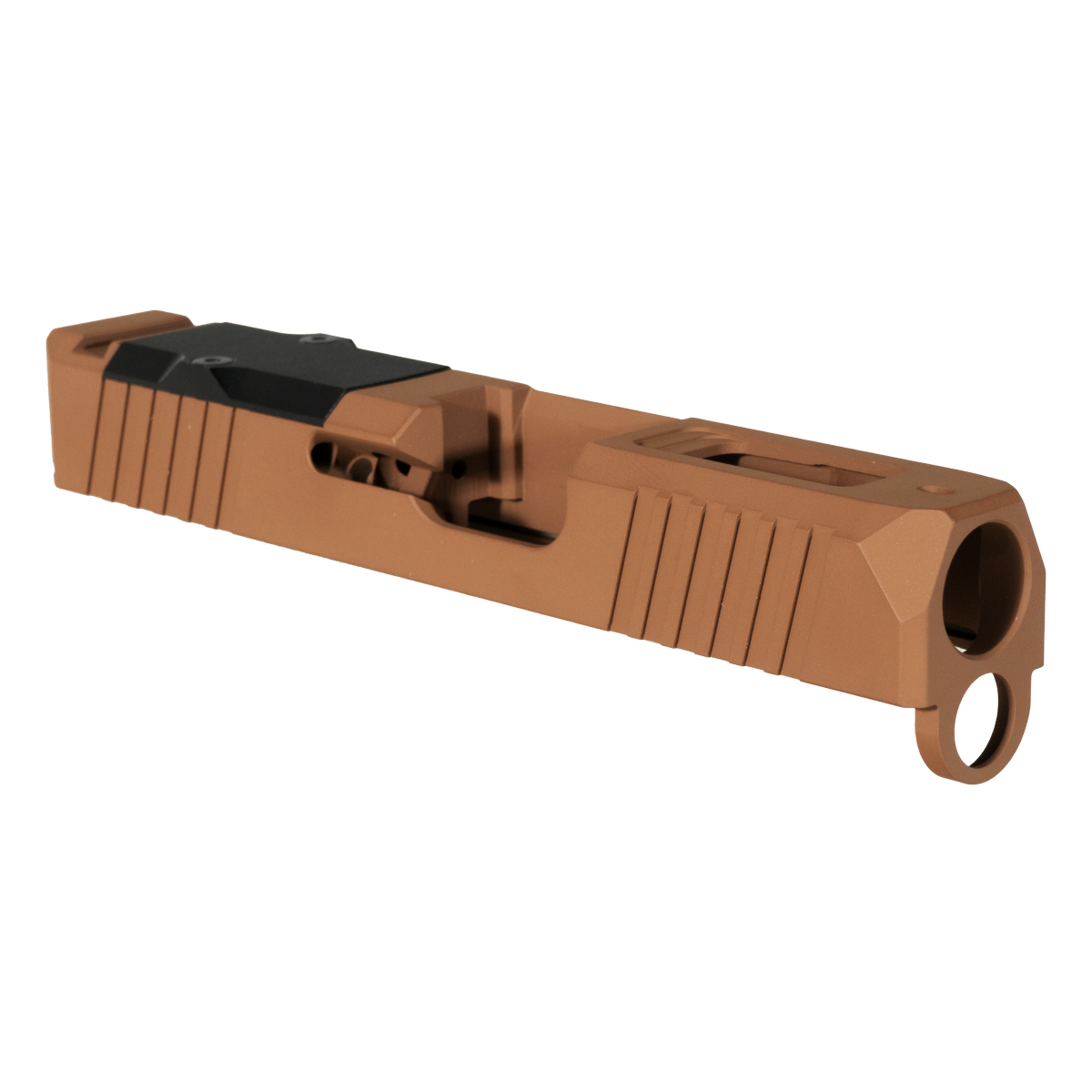 Stiffler MFG Turbo Copper Brown G26 Compatible RMR Cut Stripped Slide with Cover Plate