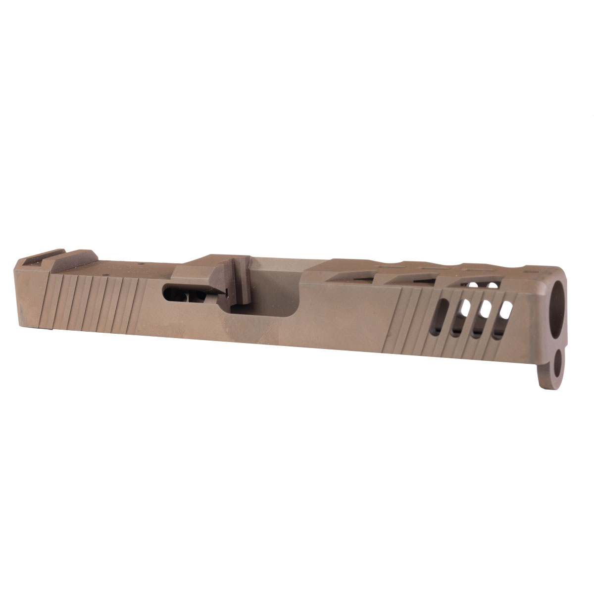 Matrix Arms Skeletonized (ALPHA) Glock 19 Gen 3 Compatible Pistol Slide - Metallic Brown