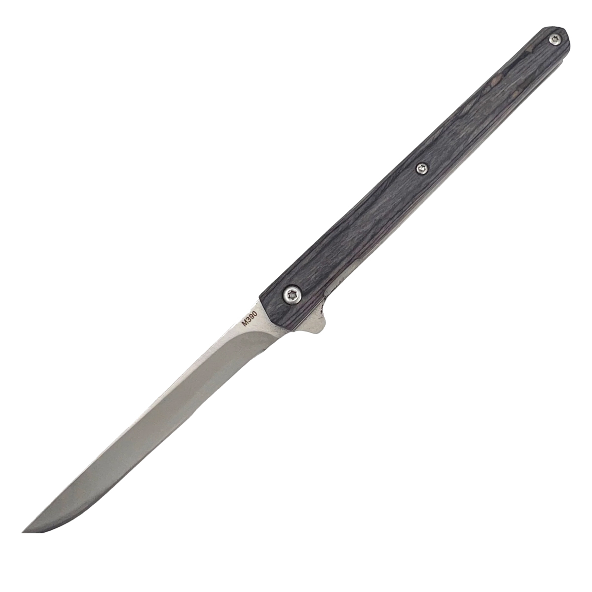 Tiger USA Folding Knife, M-390 Steel, Drop Point, Black