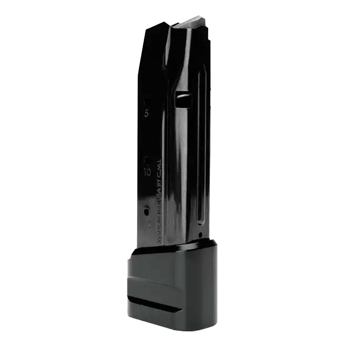  Shield Arms S15 Gen 3 Steel 20 Round Extended Magazine, 9MM, For Glock 43X/48, Nitride Finish, Black, With +5 Baseplate