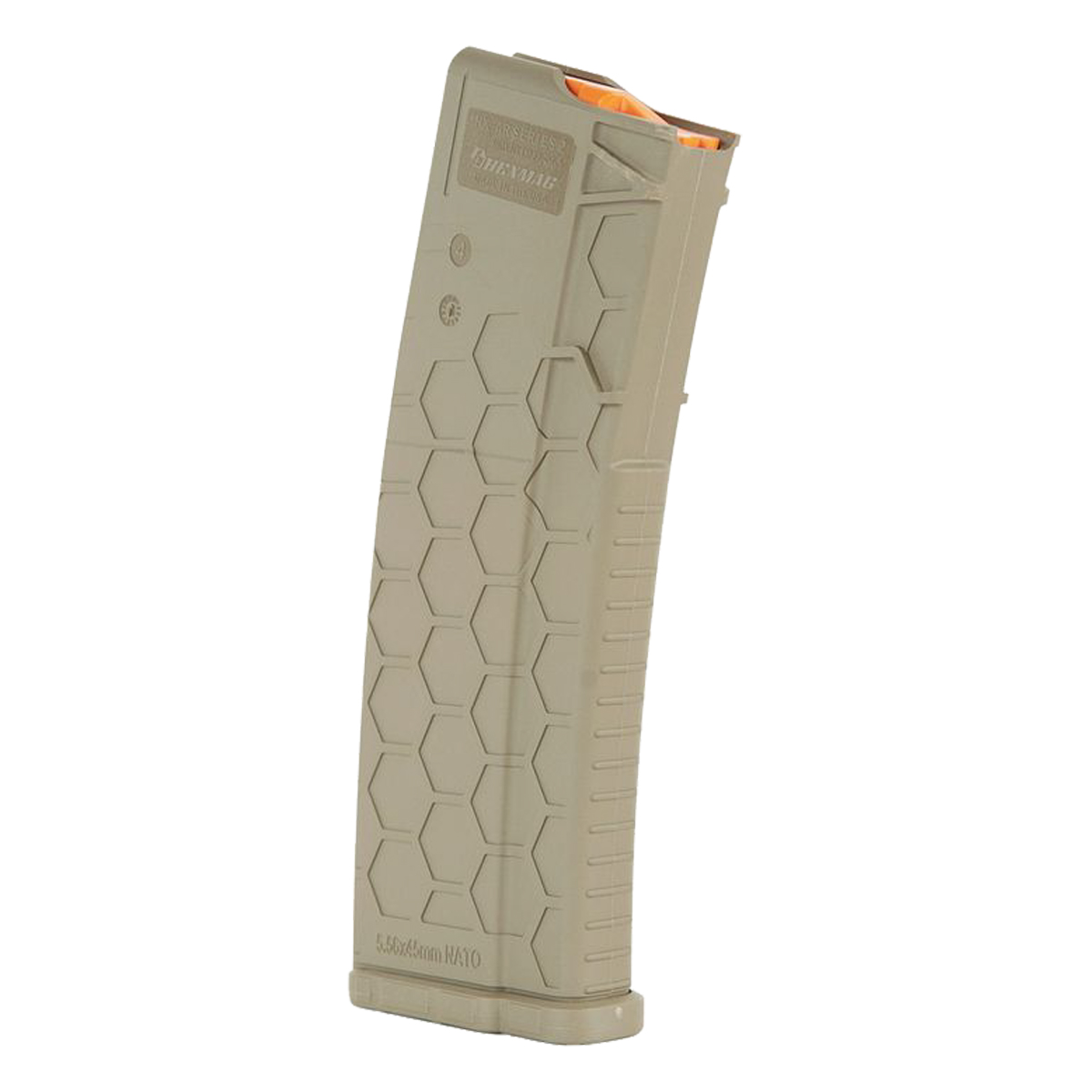  HEXMAG Series 2 15-Round AR-15 Magazine, PolyHex2, Flat Dark Earth, .223 / 5.56 NATO / .300 AAC Blackout