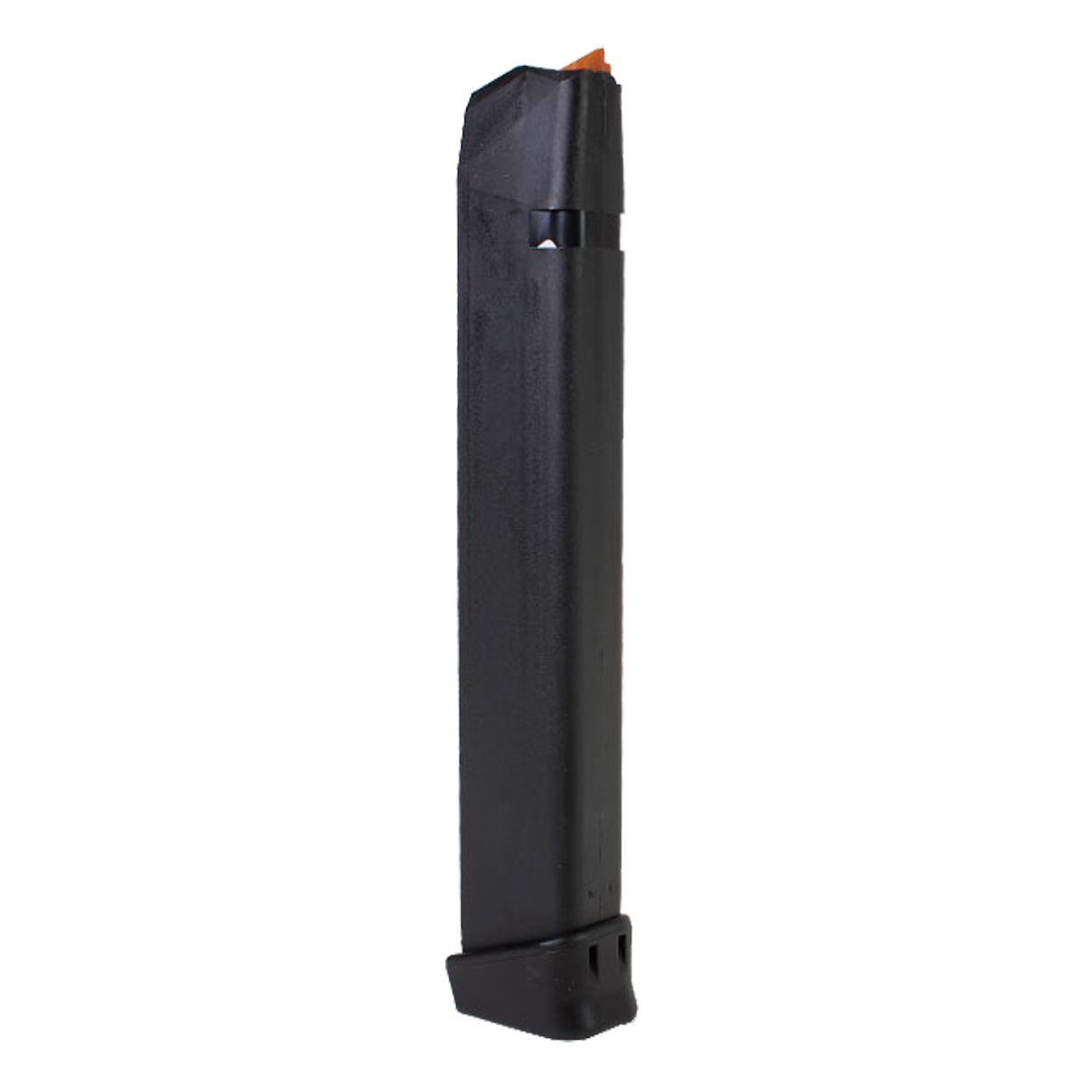 Glock Compatible 9mm 33-Round Double-Stack Magazine with Orange Follower, Black