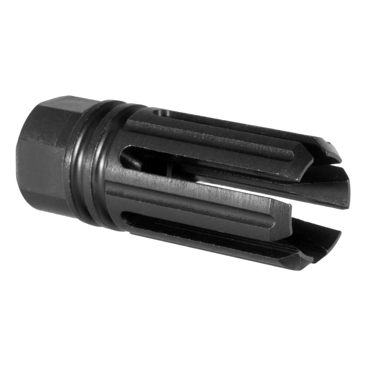 Tacfire 6-Prong 1/2x28 .223/5.56 Steel Muzzle Brake, Black Nitride
