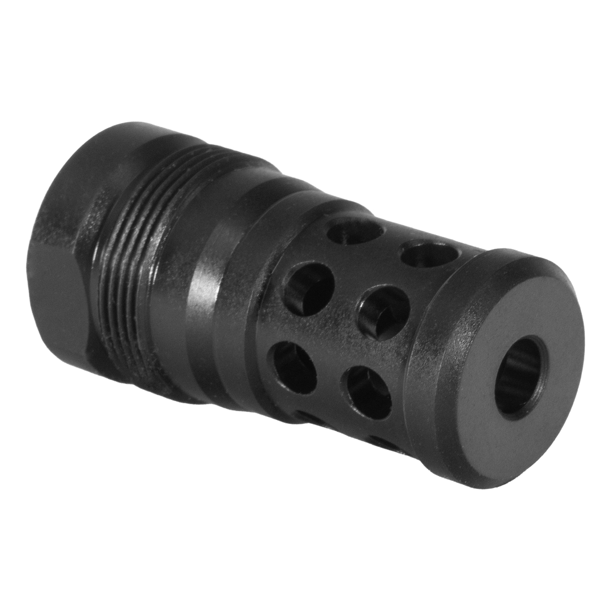 Delta Team Tactical Plan B Bartizan Muzzle Brake 17-4 H1150 Stainless, TP 1/2x28, Black Nitride