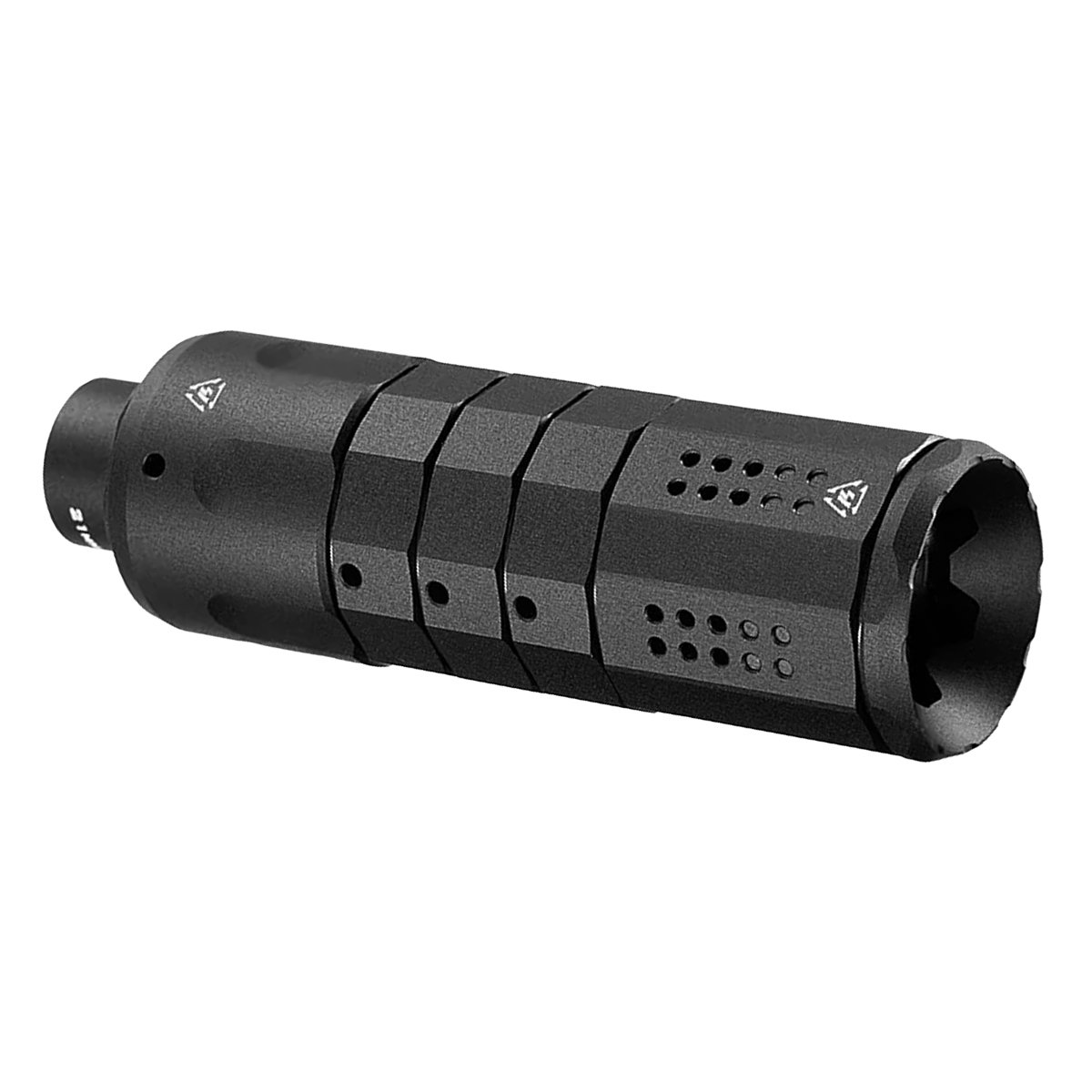 Strike Industries Pistol Linear Compensator, 9mm, 1/2x28, Modular Blast Shield, Anodized Black