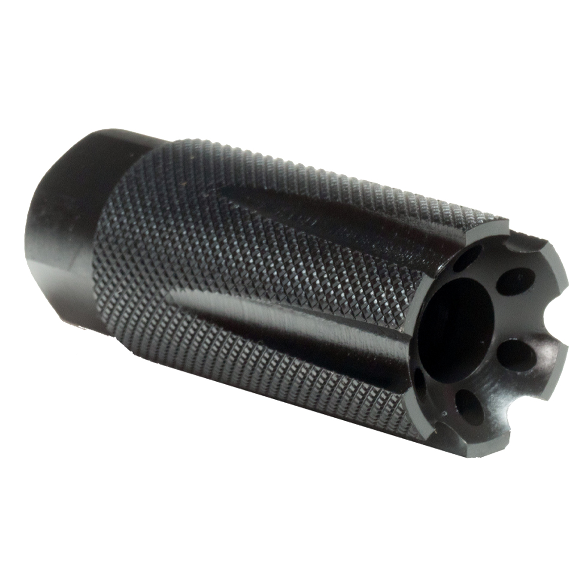 Davidson Defense Linear Compensator – 1/2x28, 5.56, Knurled, Straight Flutes, Black