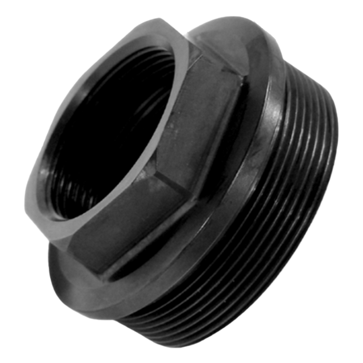 KAK Industry Plan B Hub Mount 1.375x24 Thread Adapter to Muzzle Device, 17-4 Stainless Nitride Finish