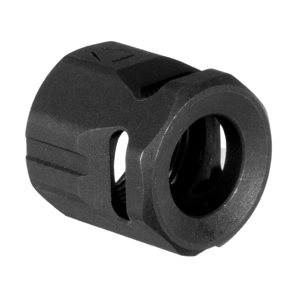 Strike Industries Micro Threaded Barrel Comp CIRCLE, 1/2x28, 9mm/.357 SIG, QPQ Black