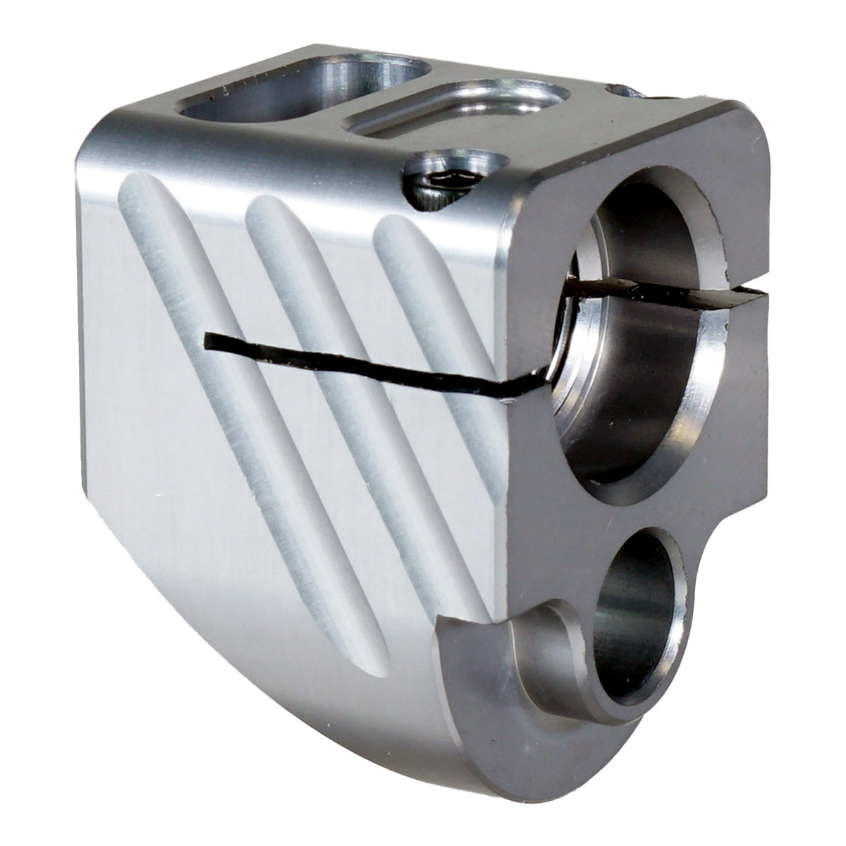 Mercury Precision Glock Compatible Compensator 6061 Aluminum, Anodized Type 2 Gray Single port