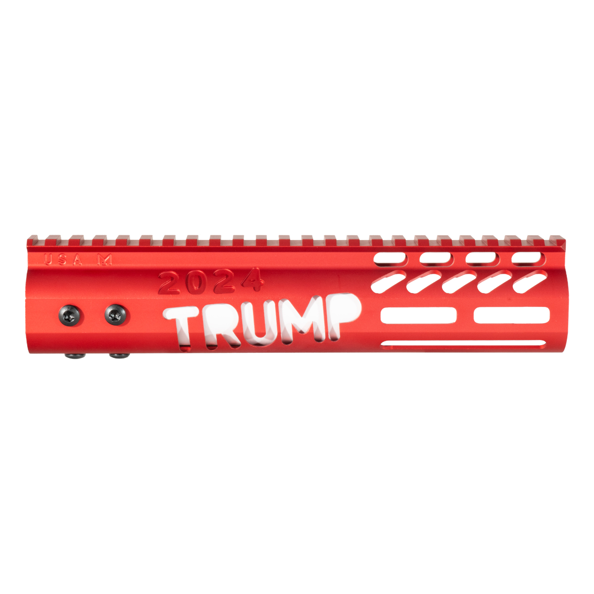  Guntec 9-inch AR-15 Free Float TRUMP Series Rail with Mlok Sections and Top Picatinny Rail Section, Red