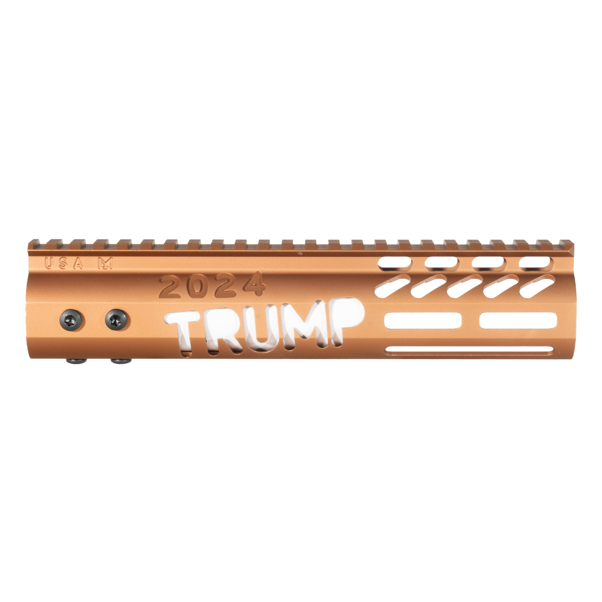  Guntec 9-inch AR-15 Free Float TRUMP Series Rail with Mlok Sections and Top Picatinny Rail Section, Bronze