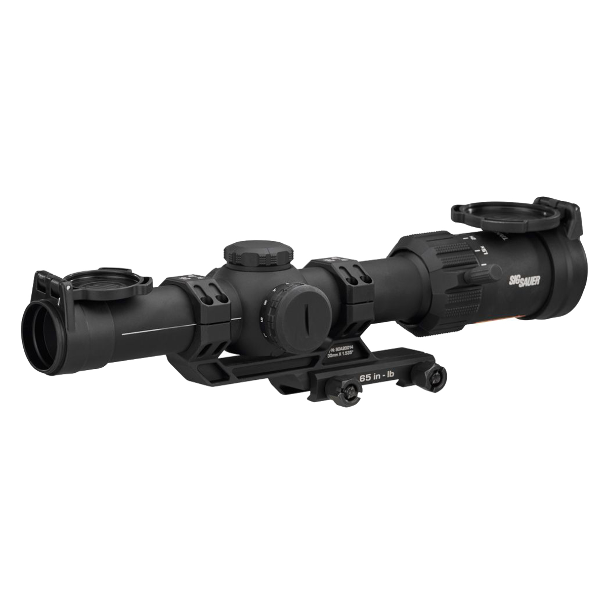 SIG  Tango MSR 30mm 1-6x24mm SFP, Illuminated Hellfire FL-6 Reticle, Mount Included, Black
