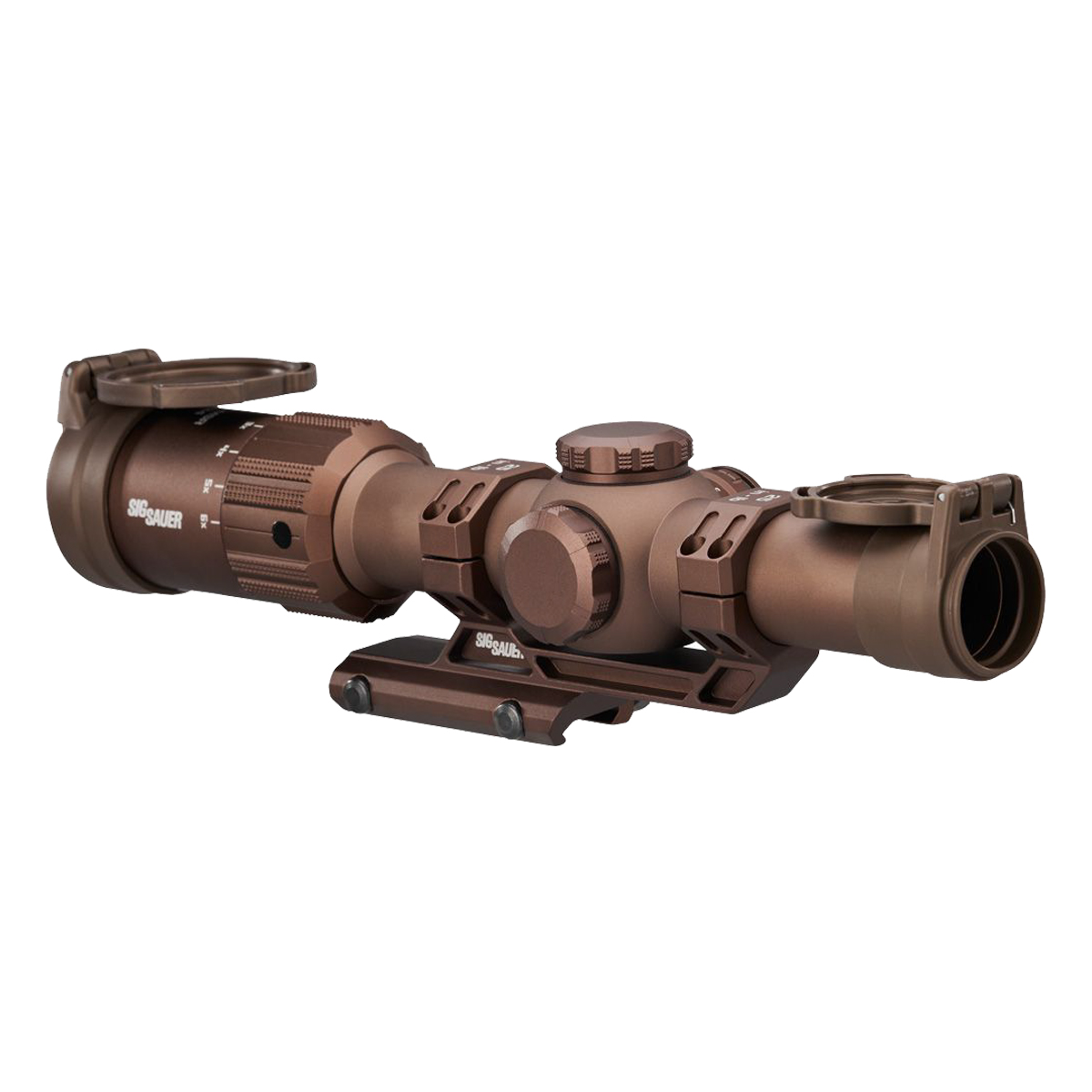  Sig Sauer TANGO-MSR LPVO 1-6X24MM SFP Rifle Scope w/ 30mm Aluminum ALPHA-MSR Cantilevered Mount, Coyote Tan