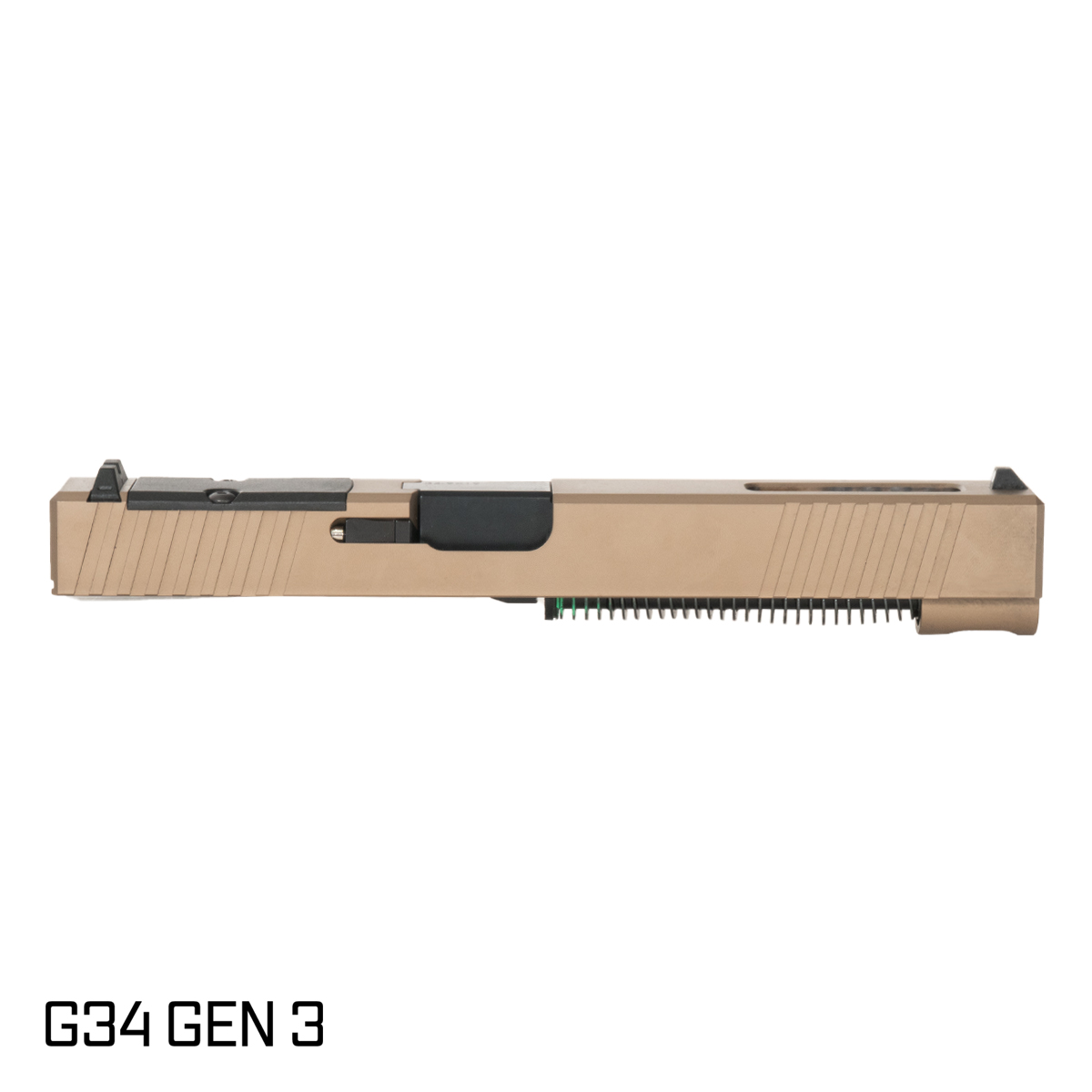 Davidson Defense Tribunal Ported Nitride Barrel G34 Gen 3-4 Compatible 9MM FDE RMR Complete Slide Kit