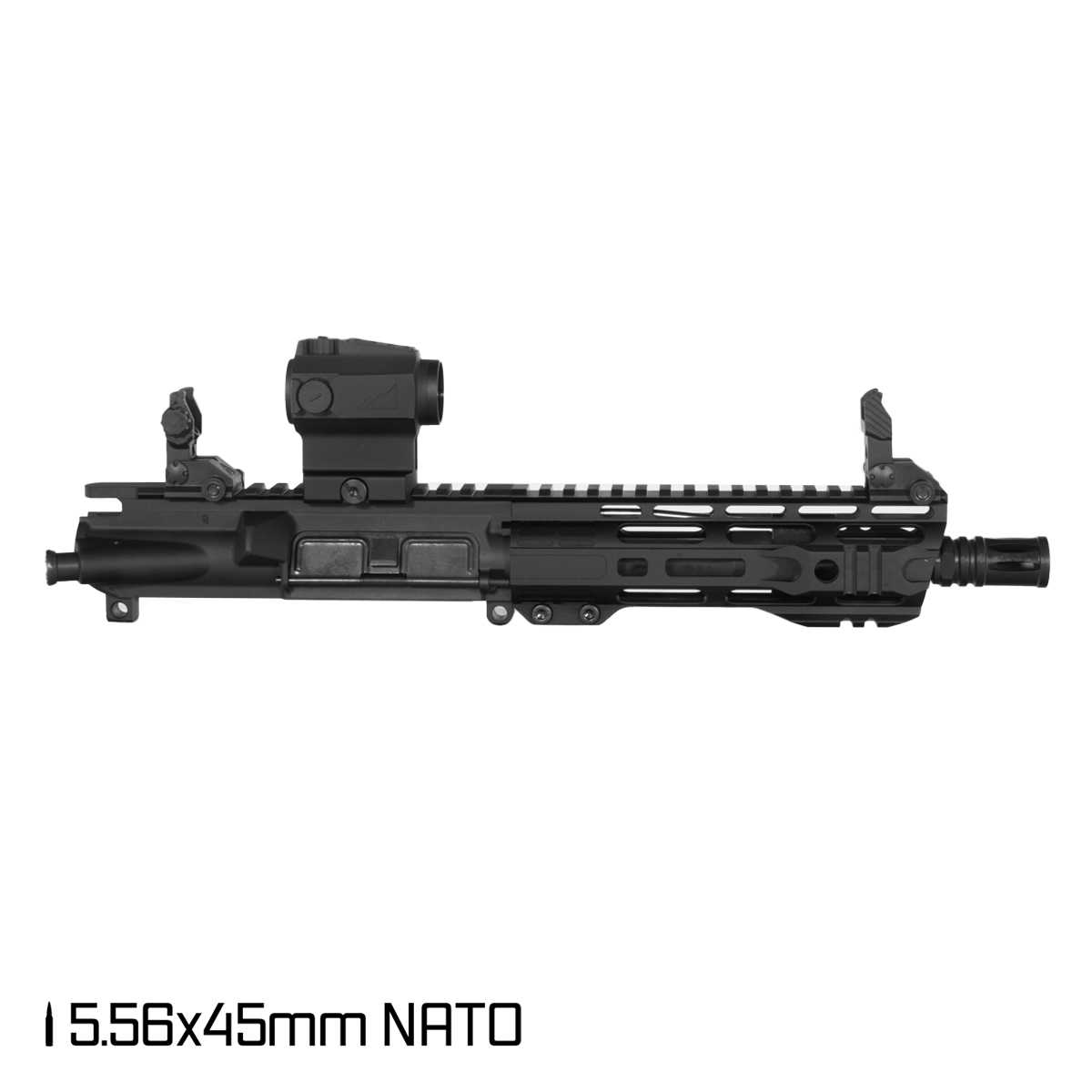 Davidson Defense Atriox 7.5-inch Pistol-Gas 1:7 5.56 NATO AR-15 Freefloat M-Lok Handguard Pistol Assembled Upper Receiver, Northtac Ronin P-11 Red Dot Sight