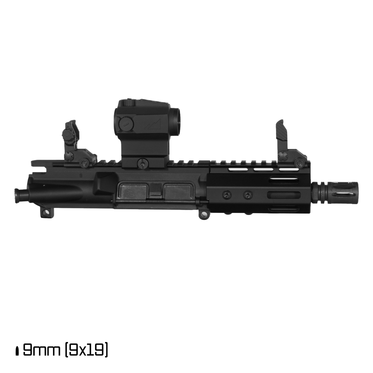 Davidson Defense Nightglass 5-inch AR-15 9MM Pistol Assembled Upper Receiver, Northtac Ronin P-11 Red Dot Sight