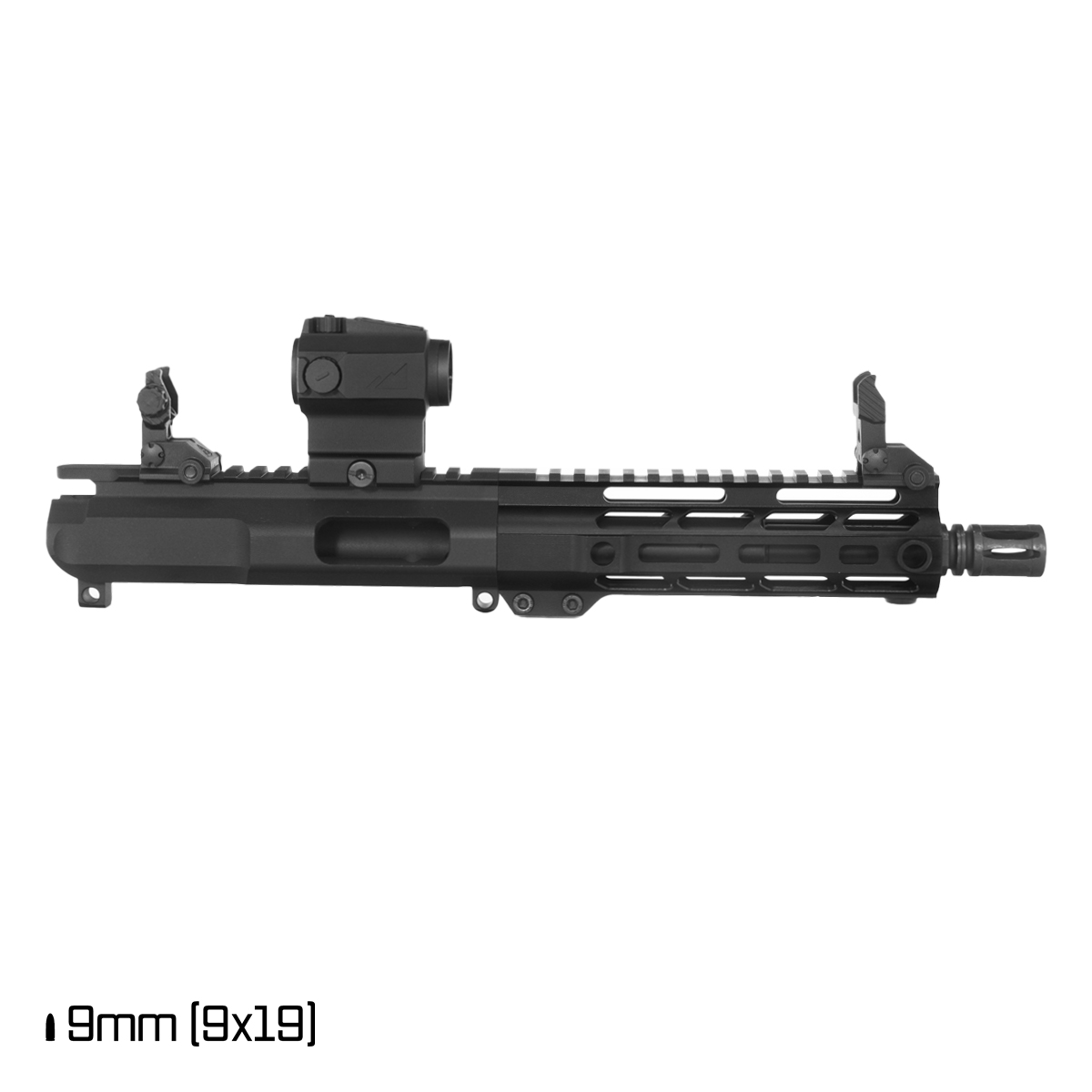 Davidson Defense Blemished IX 7.5-inch Carbine-Gas 1:10 9MM AR-9 Freefloat M-Lok Handguard Pistol Assembled Upper Receiver, Northtac Ronin P-11 Red Dot Sight