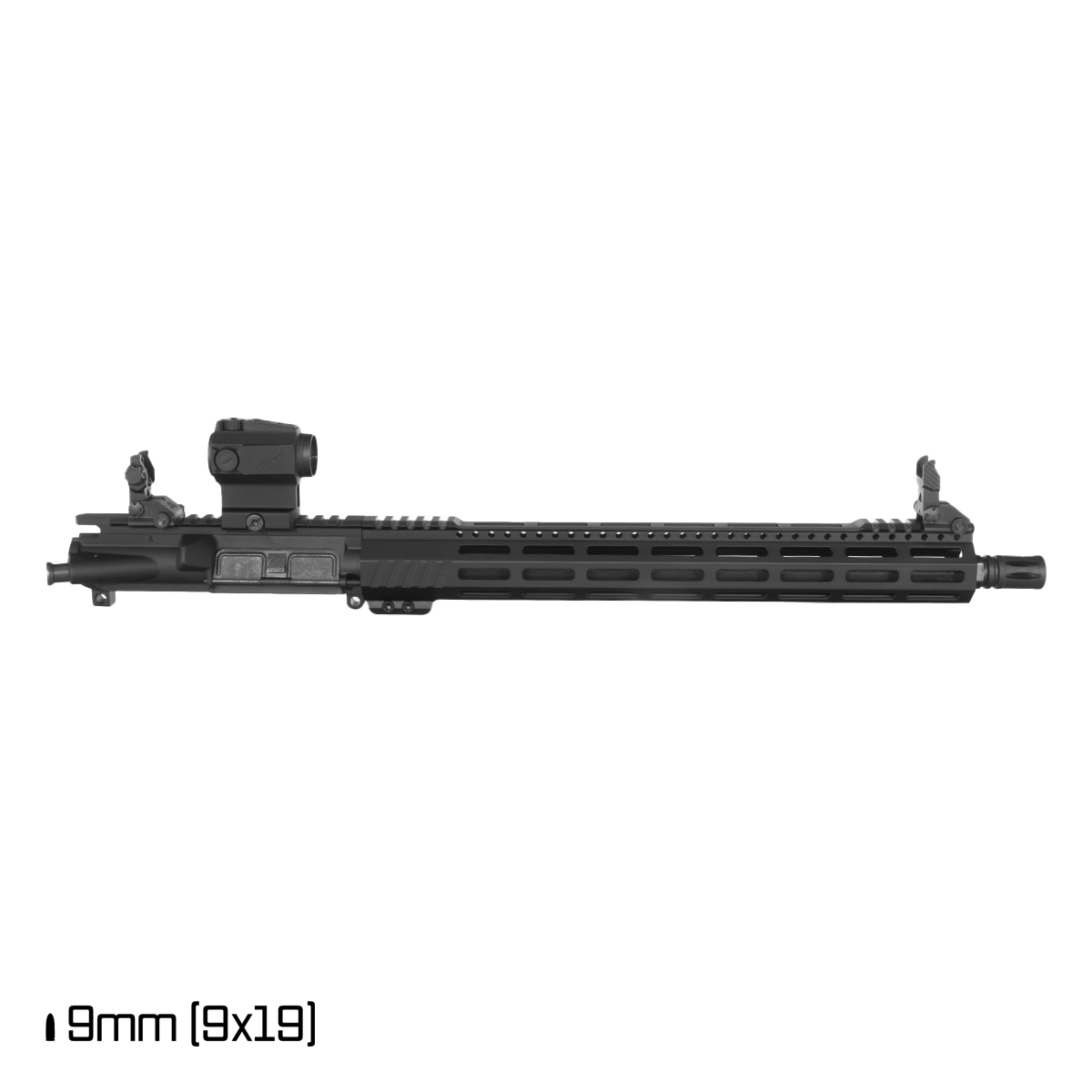 Davidson Defense Blemished Aegis Lightweight 16-inch 1:10 9MM AR-9 Freefloat M-Lok Handguard Rifle Assembled Upper Receiver, Northtac Ronin P-11 Red Dot Sight