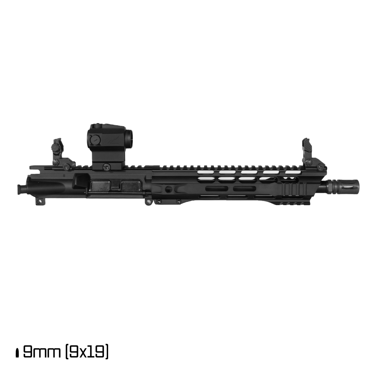 Davidson Defense Pavise 11-inch 1:10 9MM AR-9 Freefloat M-Lok Handguard Pistol Assembled Upper Receiver, Northtac Ronin P-11 Red Dot Sight