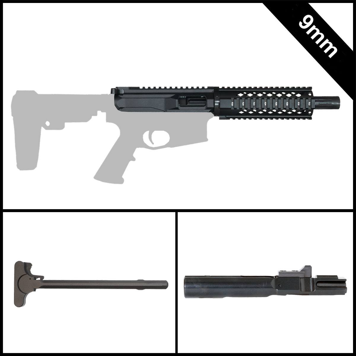  Preassembled - Davidson Defense Treat Yo'self 2.0 7.5-inch AR-15 9MM Pistol Complete Upper