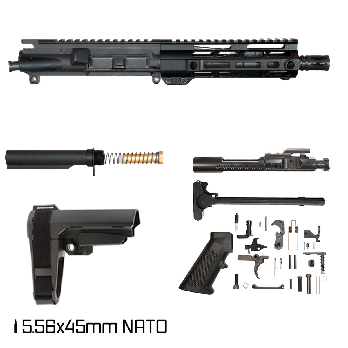 Davidson Defense Give Them the Boot 7.5-inch Pistol Gas AR-15 5.56 NATO Pistol Full Build Kit w/Assembled Upper Receiver