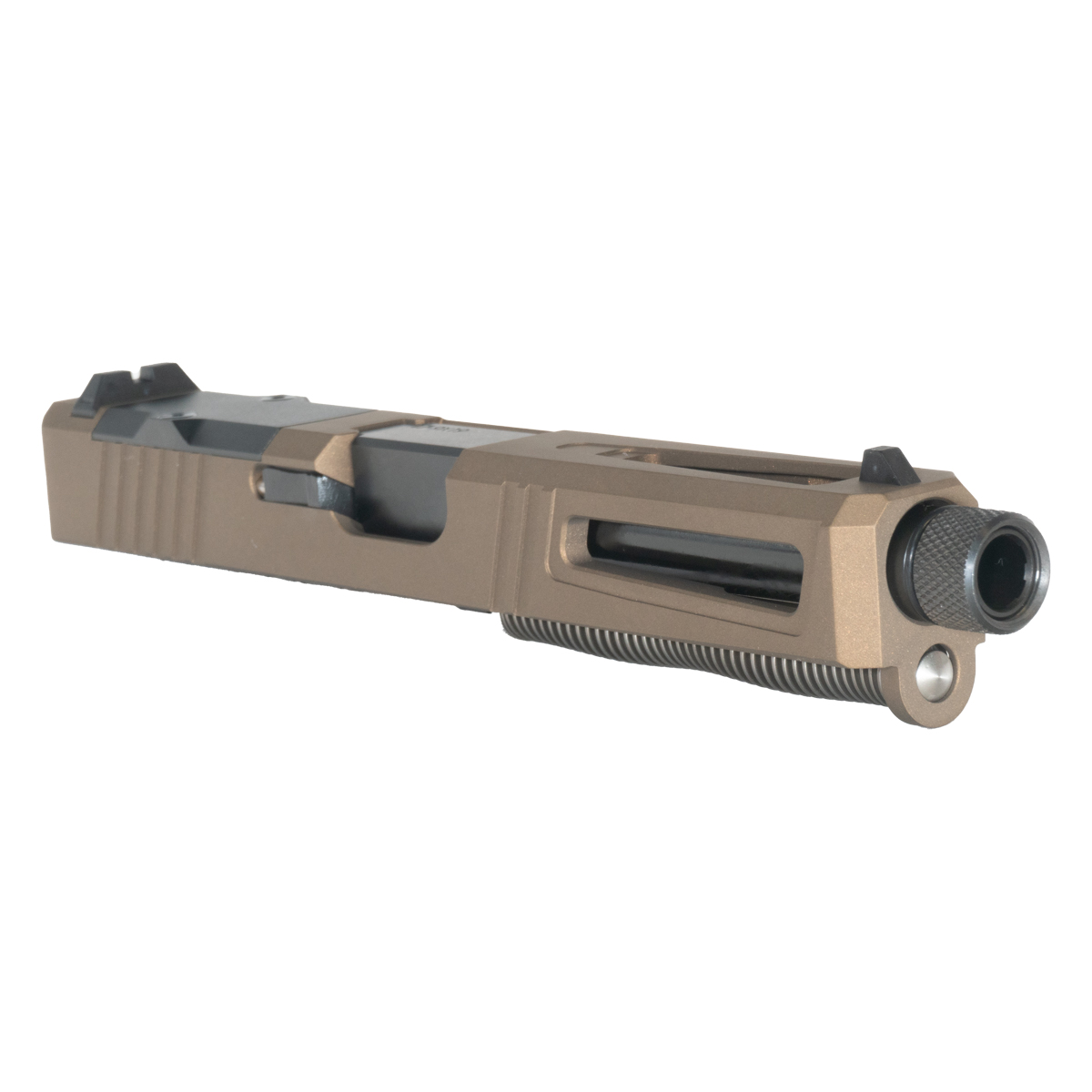 DTT Stiffler MFG Lionheart-Burnt Bronze-Nitrided Threaded Barrel Glock 17 Compatible Complete Slide Kit