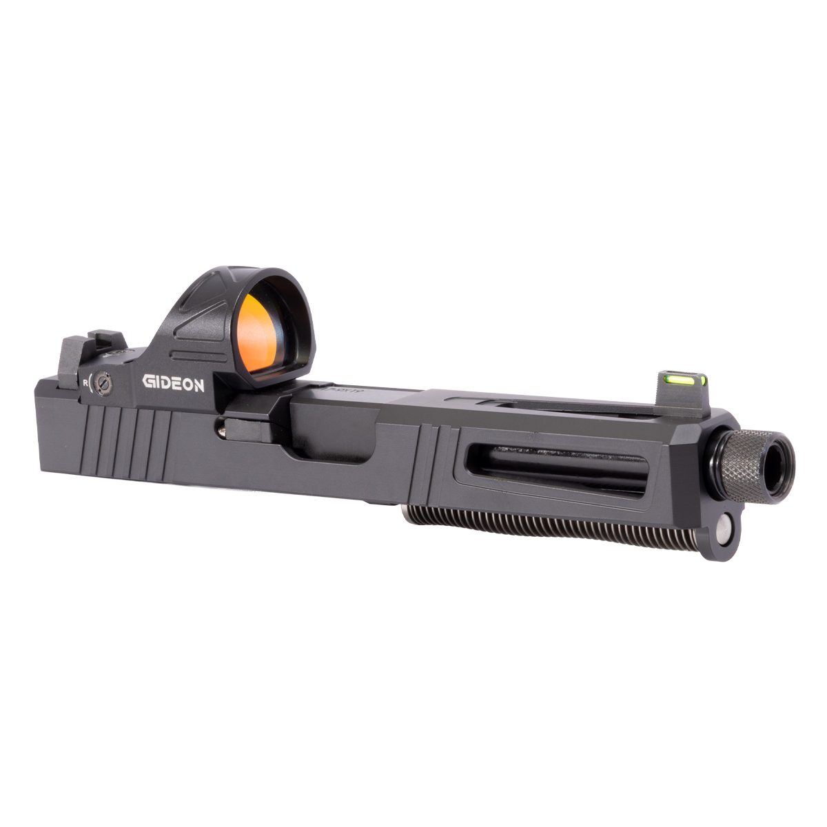 DTT Stiffler MFG Lionheart-Black-Nitrided Threaded Barrel Glock 17 Compatible Complete Slide Kit w/ Gideon Optics Omega Red Dot Sight