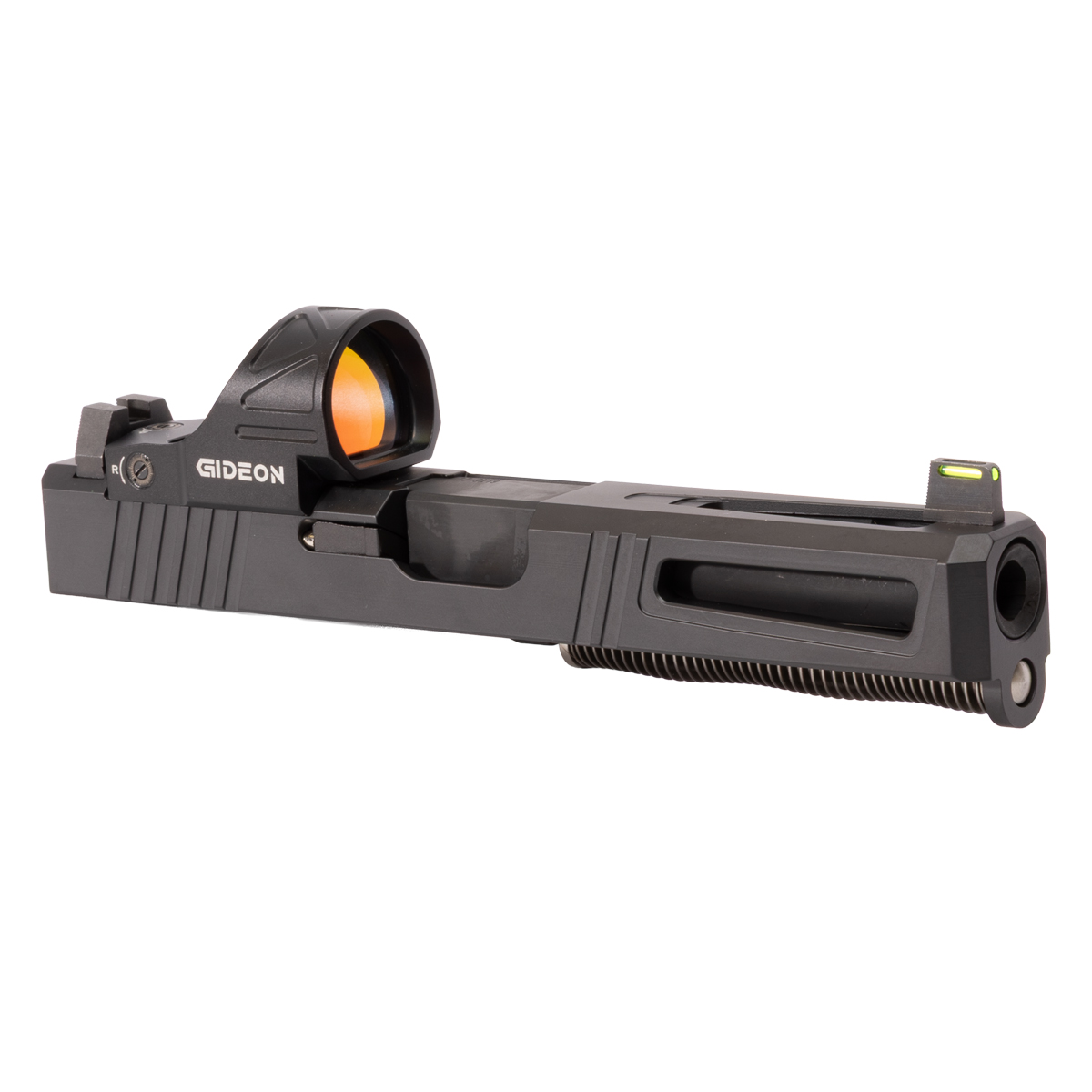 DTT Stiffler MFG Lionheart-Black-Nitrided Barrel Glock 17 Compatible Complete Slide Kit w/ Gideon Optics Omega Red Dot Sight
