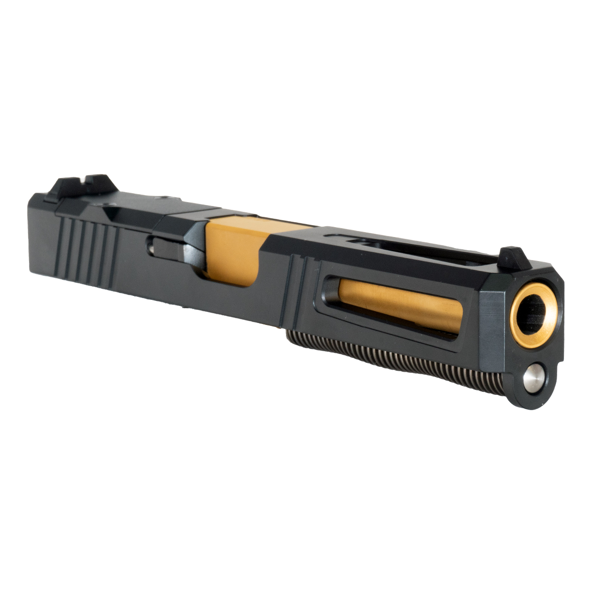 DTT Stiffler MFG Lionheart-Black-Gold Barrel Glock 17 Compatible Complete Slide Kit