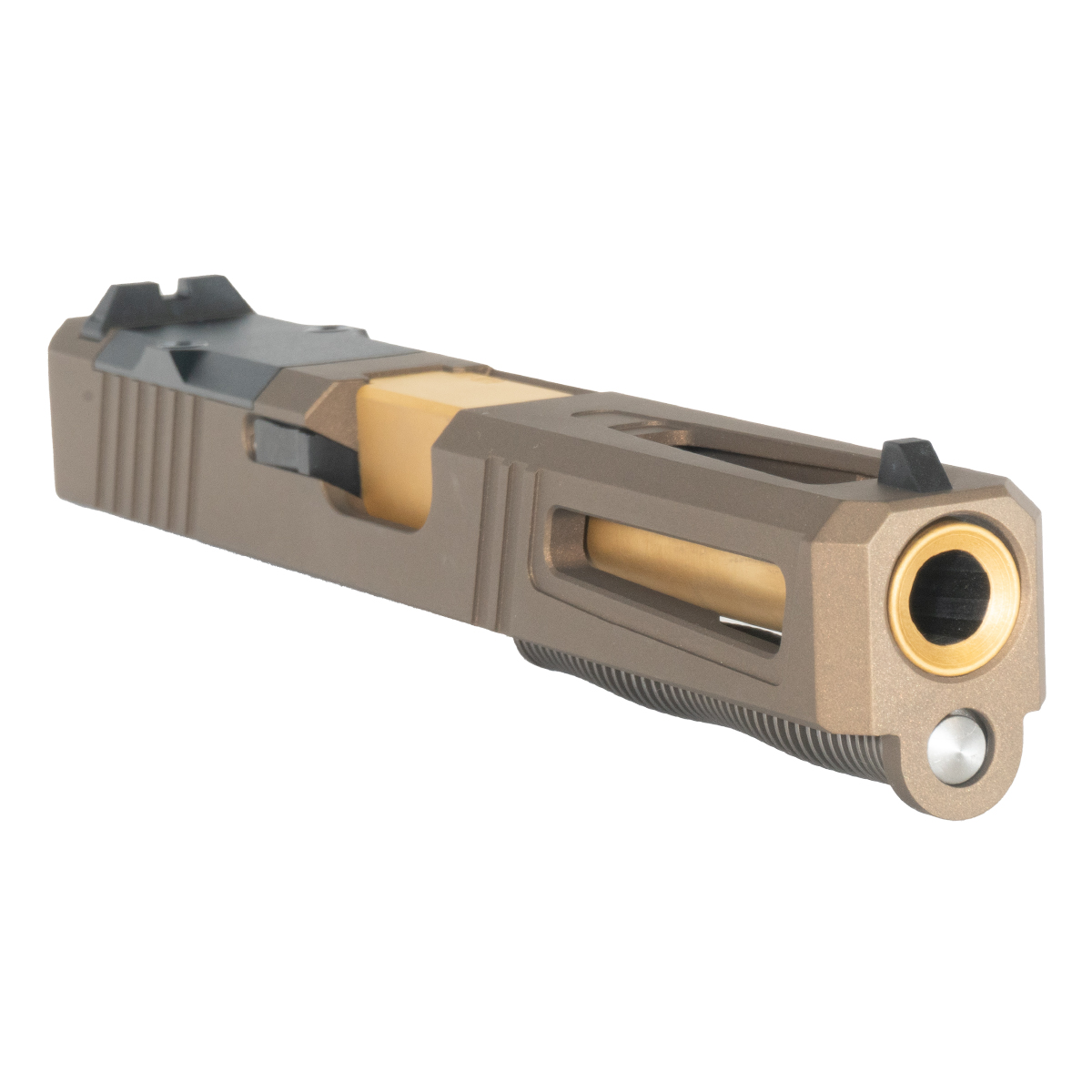 DTT Stiffler MFG Lionheart-Burnt Bronze-Gold Barrel Glock 17 Compatible Complete Slide Kit