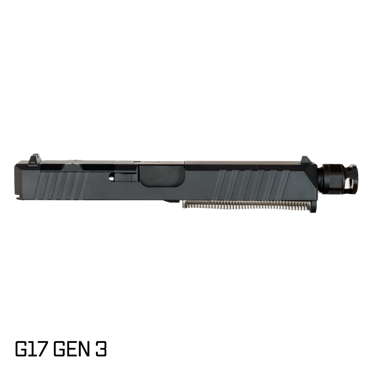 DTT Stiffler MFG Valkyrie Comped Nitride Barrel G17 Gen 1-3 Compatible 9MM Black RMR Complete Slide Kit