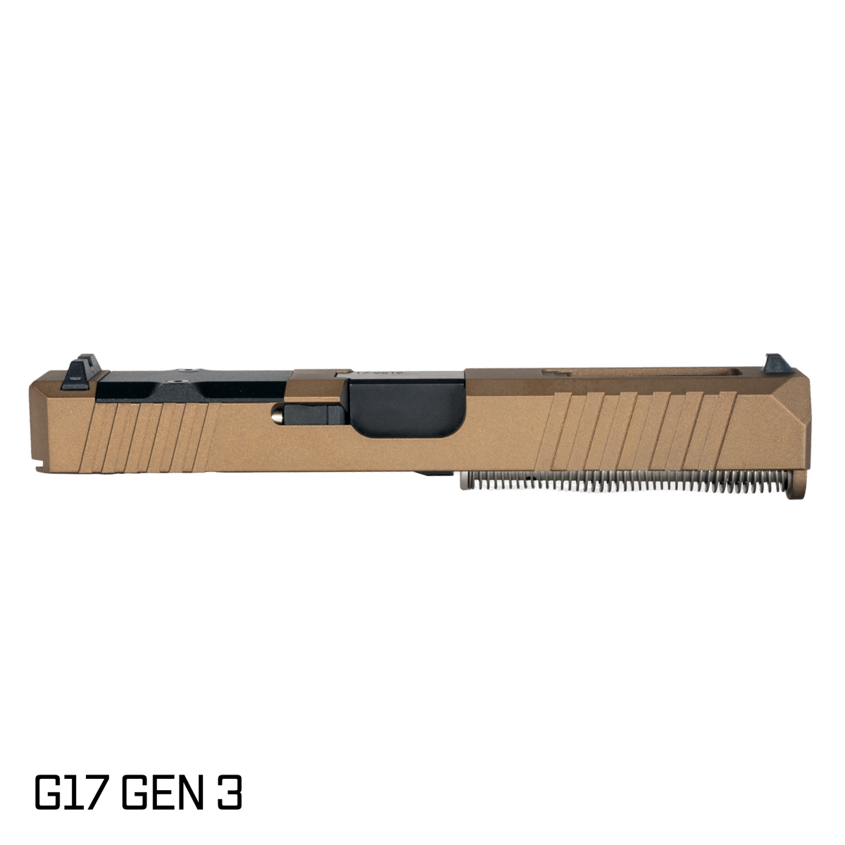 DTT Stiffler MFG Wayfinder Nitride Barrel G17 Gen 1-3 Compatible 9MM Burnt Bronze RMR Complete Slide Kit